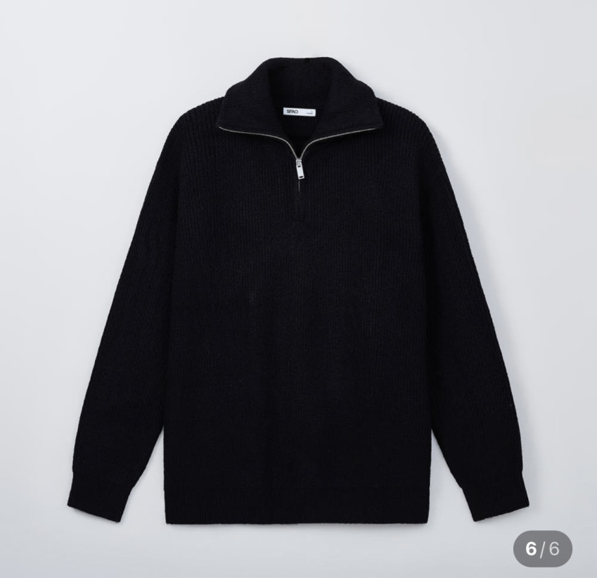 Áo len có khóa kéo nửa thân SPAO