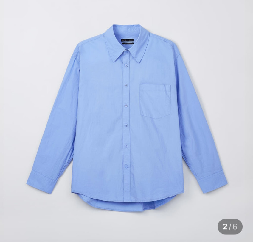 Áo sơ mi overfit cotton mật độ cao SPAO