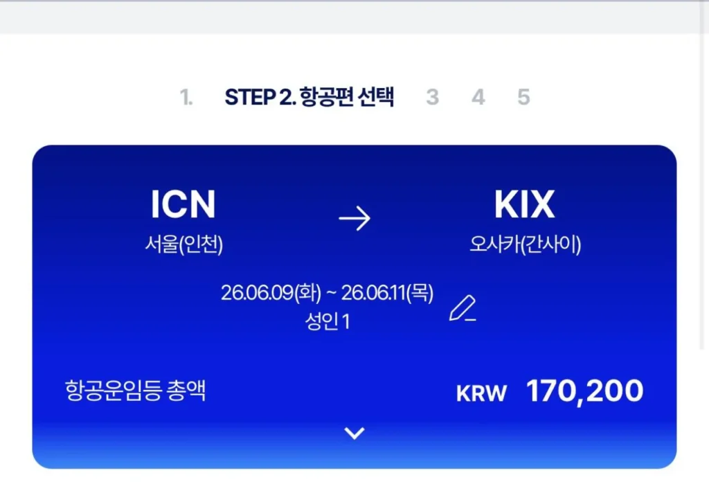 Chuyến đi khứ hồi Tokyo Osaka