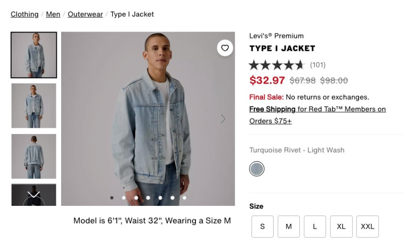 Áo khoác Levi’s loại I