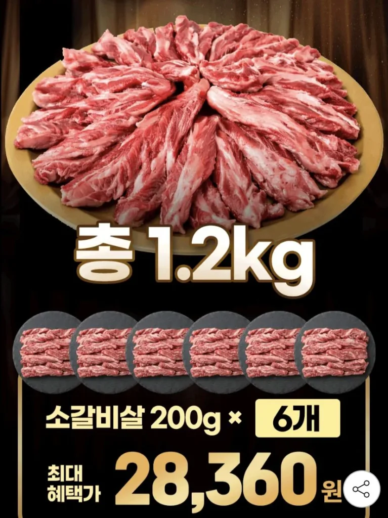 Sườn bò 200g x 6 gói/đông lạnh Mỹ