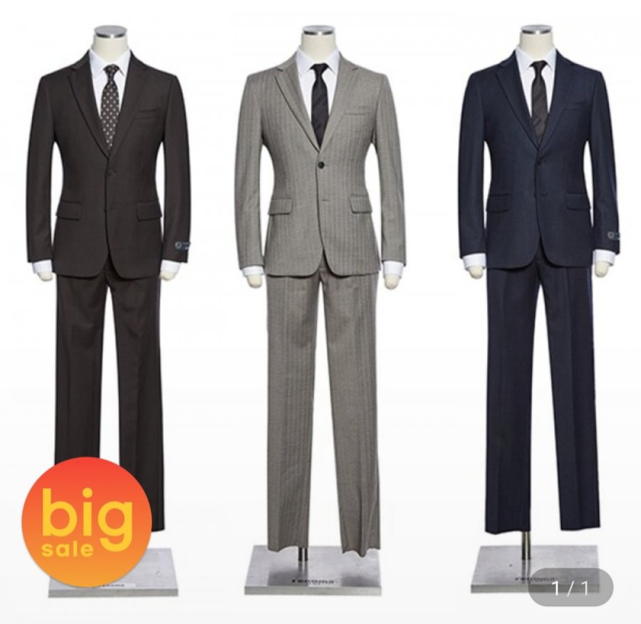 Bộ vest nam màu trơn Renoma FW