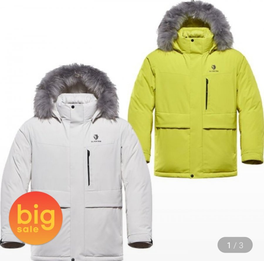 Áo khoác khoét sâu mùa đông màu đen Yak