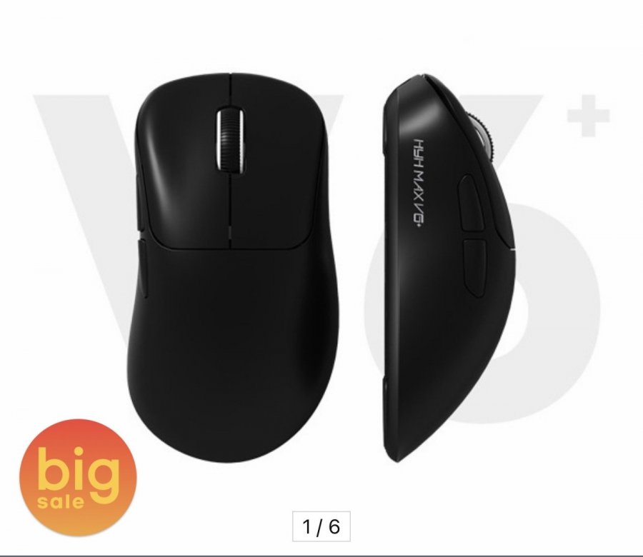 Chuột chơi game không dây Fire Silver Fox MAX V6+ 55g 500mah PAW3311