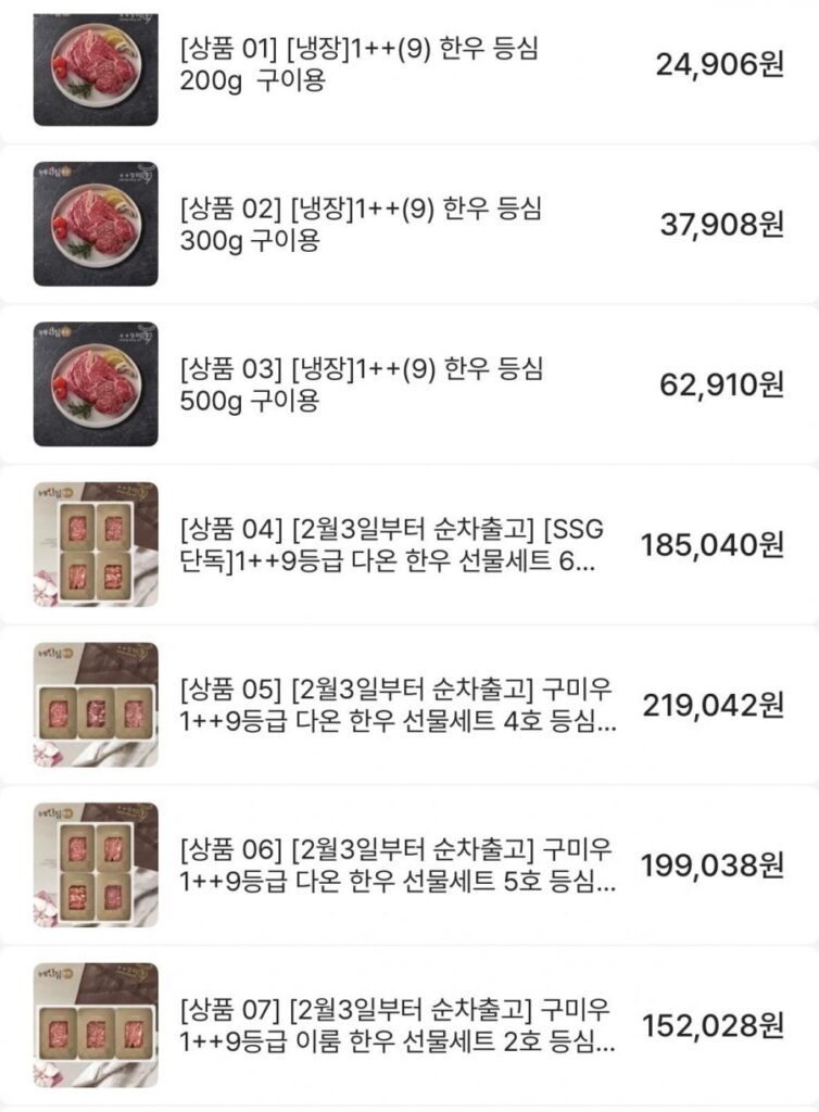 Để nướng 200g thịt thăn bò Hàn Quốc