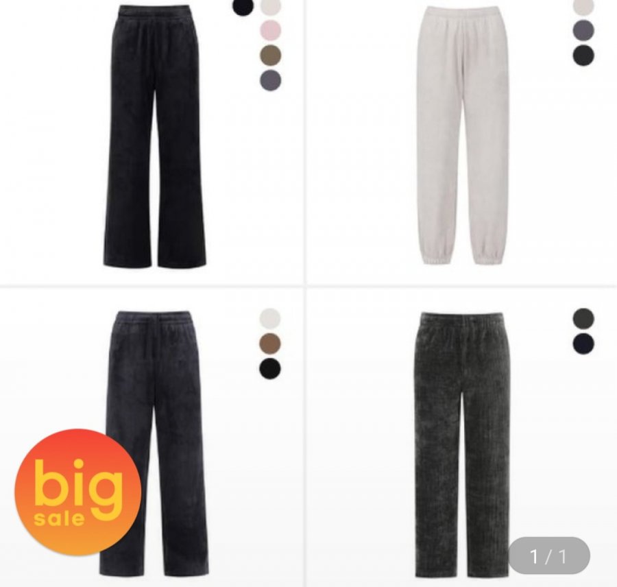 Quần tập vải nhung kẻ Polham