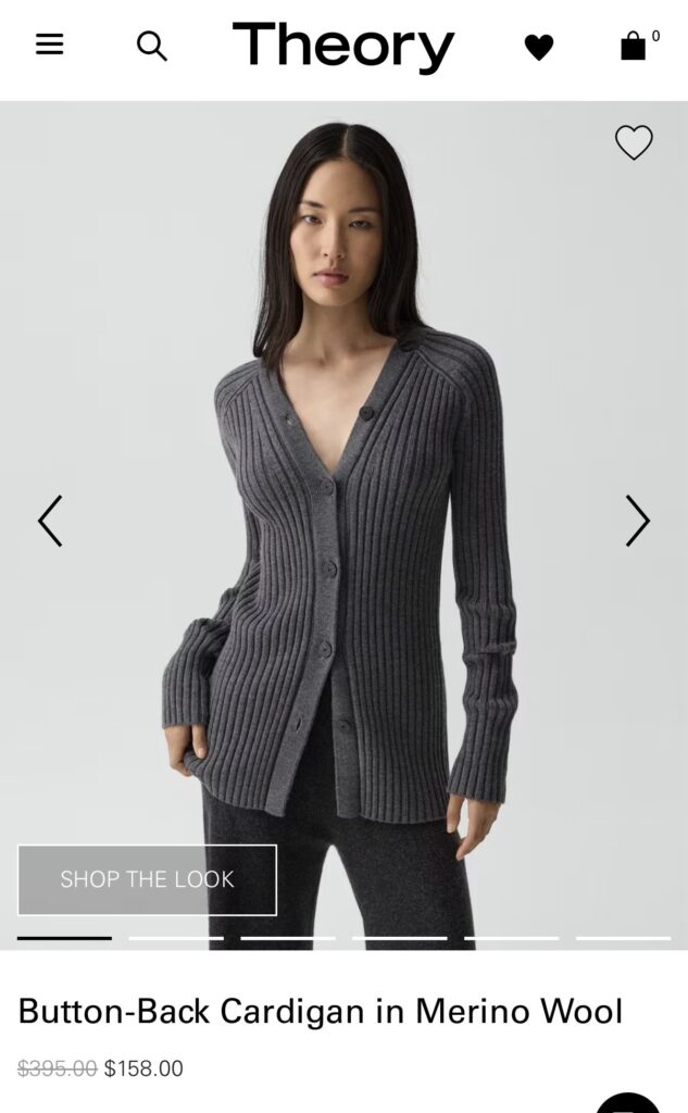 Áo len đan len Merino Theory dành cho nữ