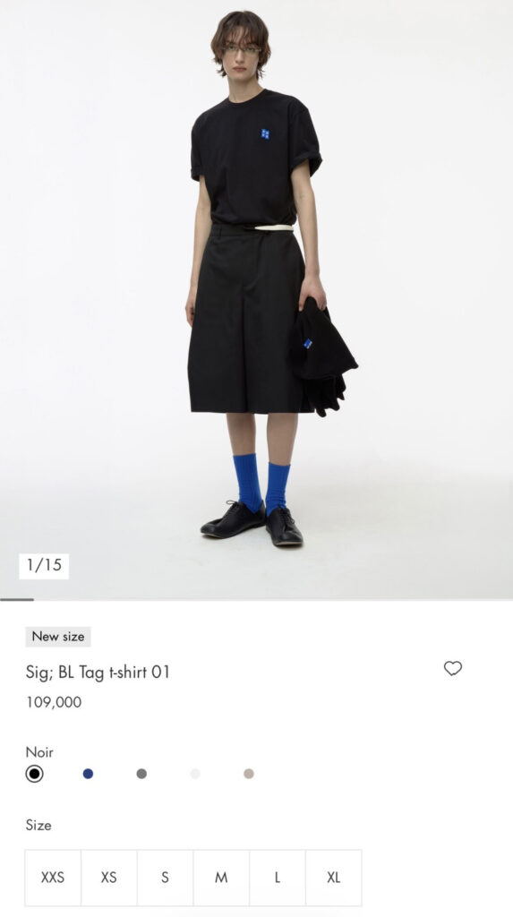 ký; Áo thun BL Tag 01 đen/trắng