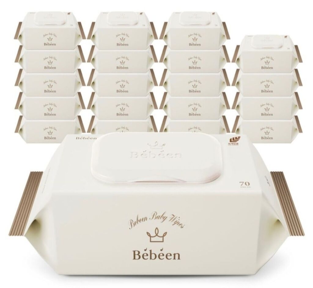 Khăn ướt Bebean 75 pyeong, 70 tờ, 20 gói