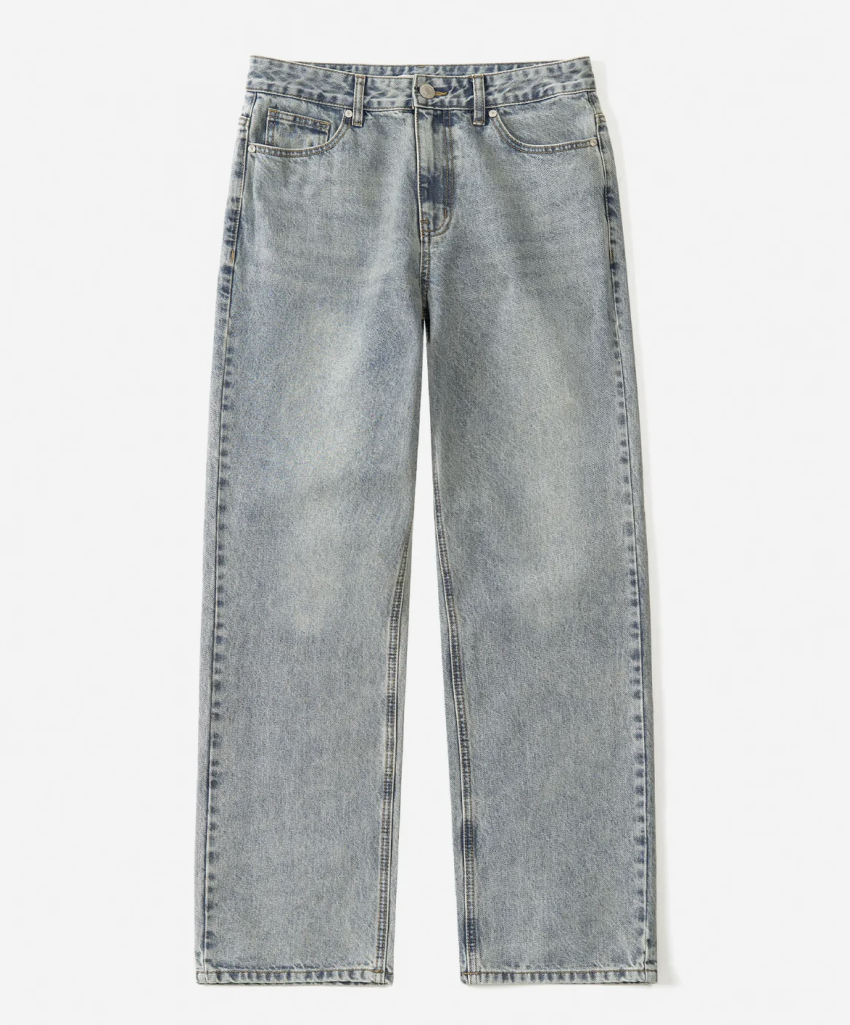 Quần denim ống rộng chữ X