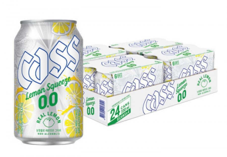 Nước uống hương bia không cồn Cass Lemon Squeeze Zero (0.0) 330ml 24 lon
