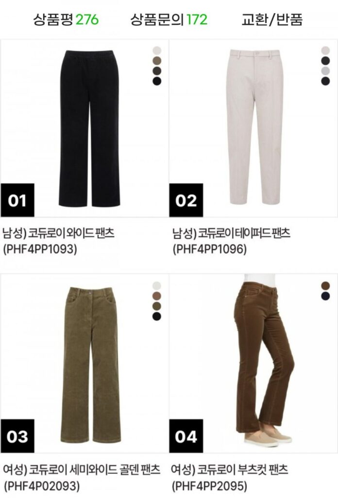 Quần nhung kẻ sọc Polham