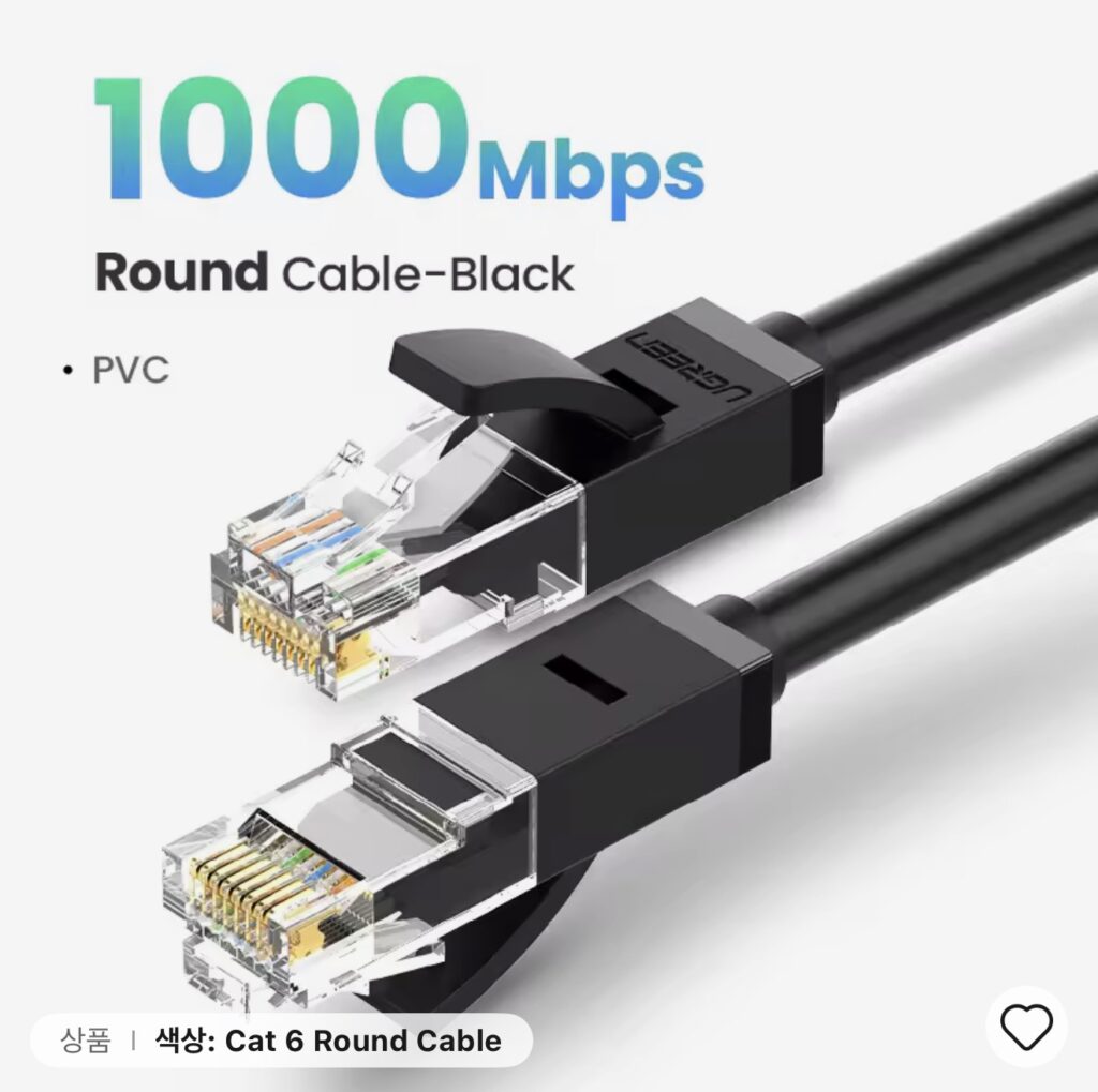 [Ali] (Coin Deal) Cáp Ethernet UGREEN Cat6 Gigabit 1000Mbps 0,5m