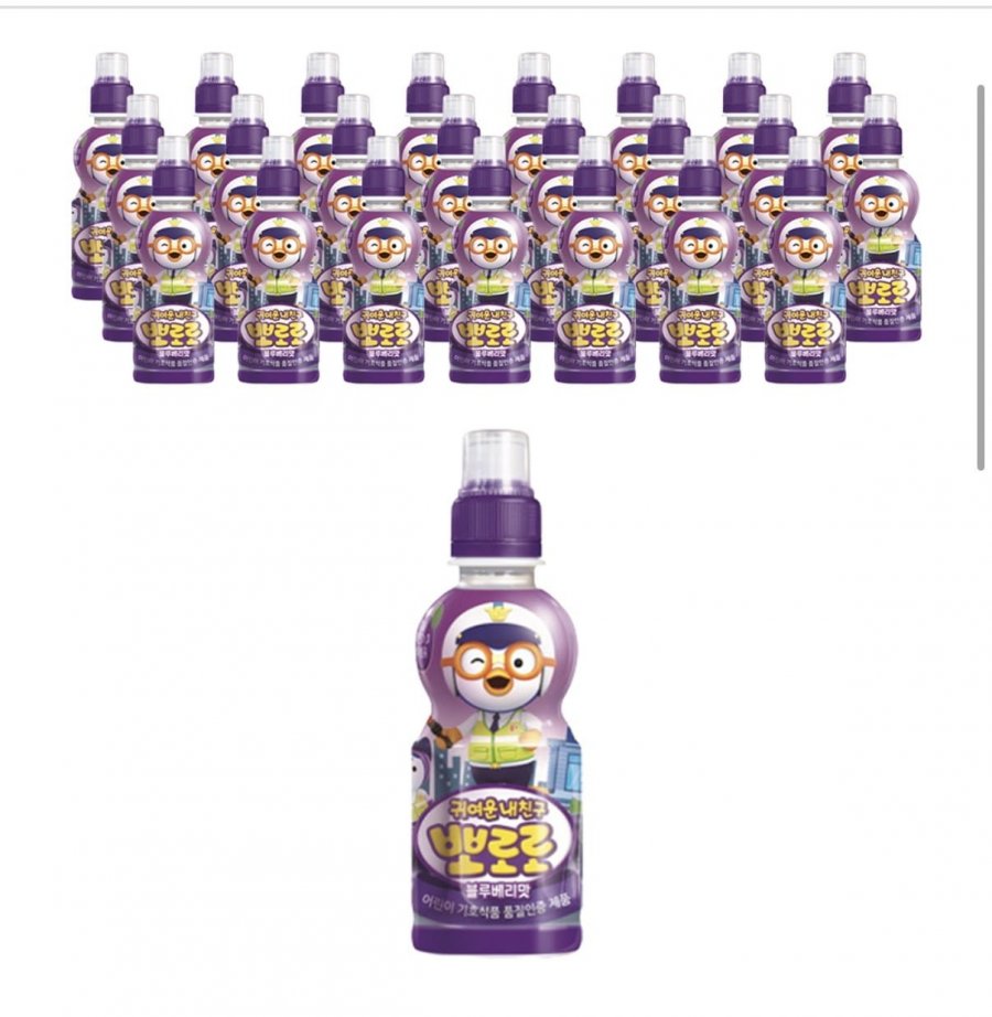 Đồ uống trẻ em Pororo, 6 loại, 24 thú cưng