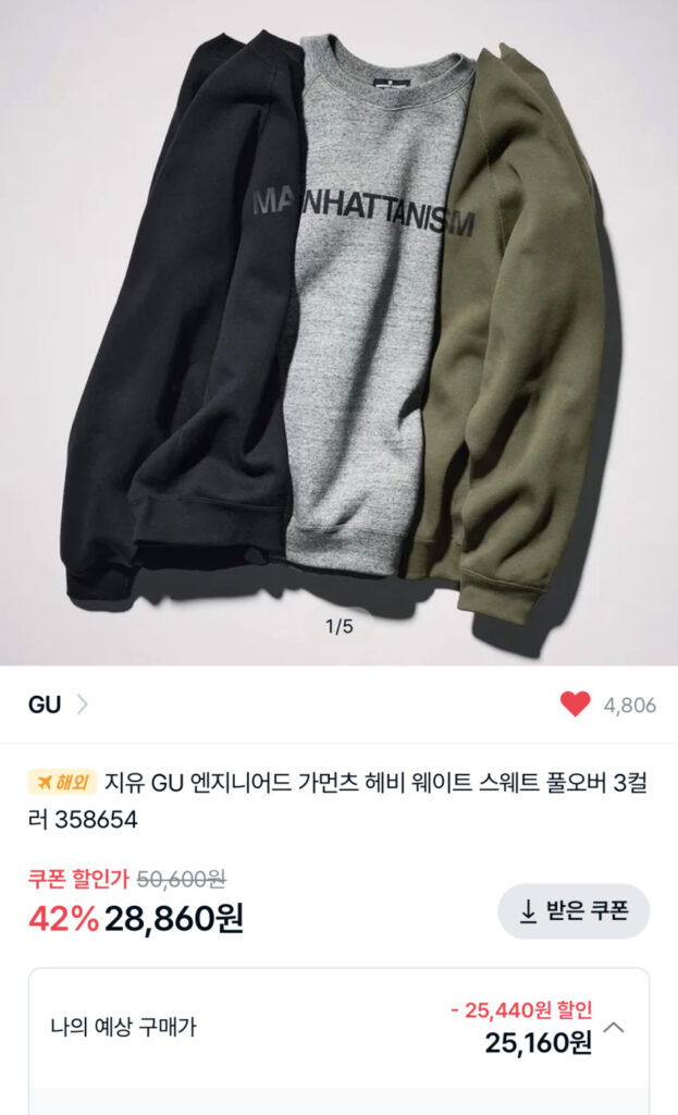Áo nỉ hạng nặng của GU Engineered Garments