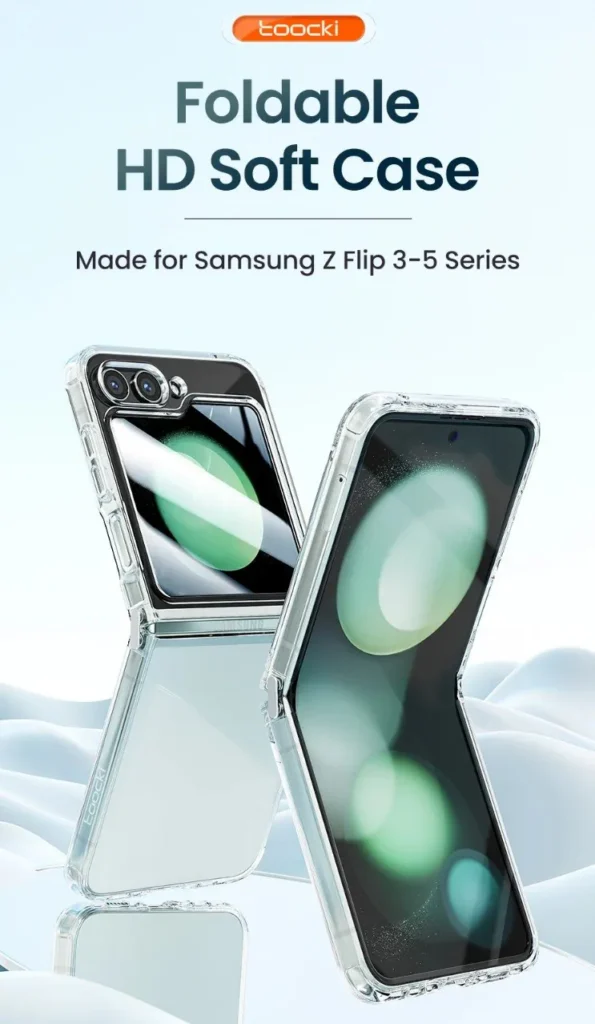 Ốp điện thoại TPU trong suốt Tukey cho Samsung Galaxy Z Flip 6 5 4 3