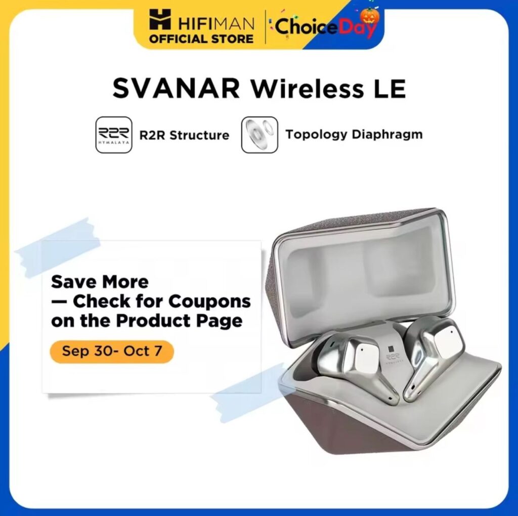 Coin Deal) Tai nghe Bluetooth HIFIMAN SvanaR Wireless LE