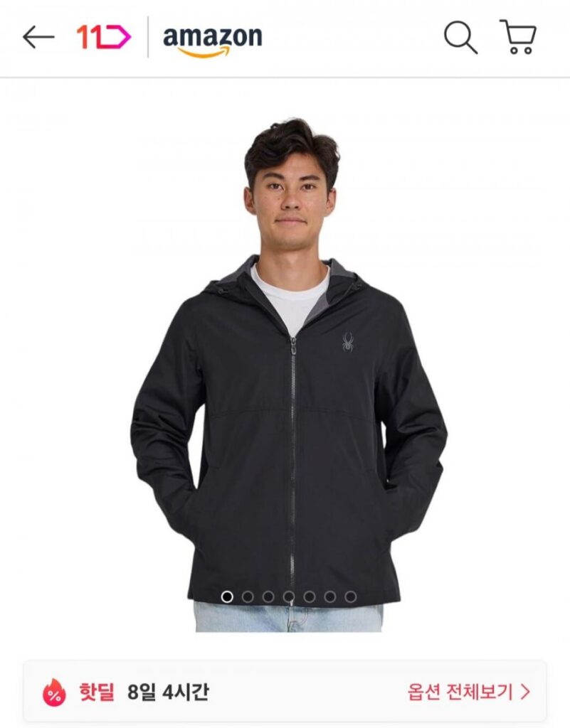 Áo gió chống thấm nước dành cho nam có thể đóng gói Spider Màu đen L