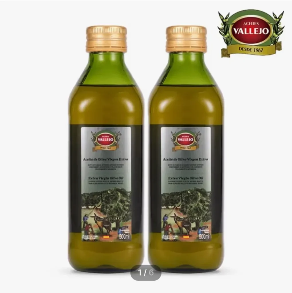 2 chai dầu ô liu nguyên chất Vallejo