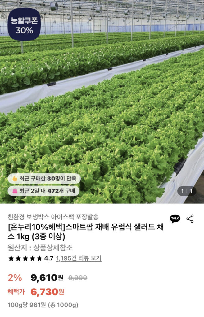 1 kg rau salad kiểu Âu