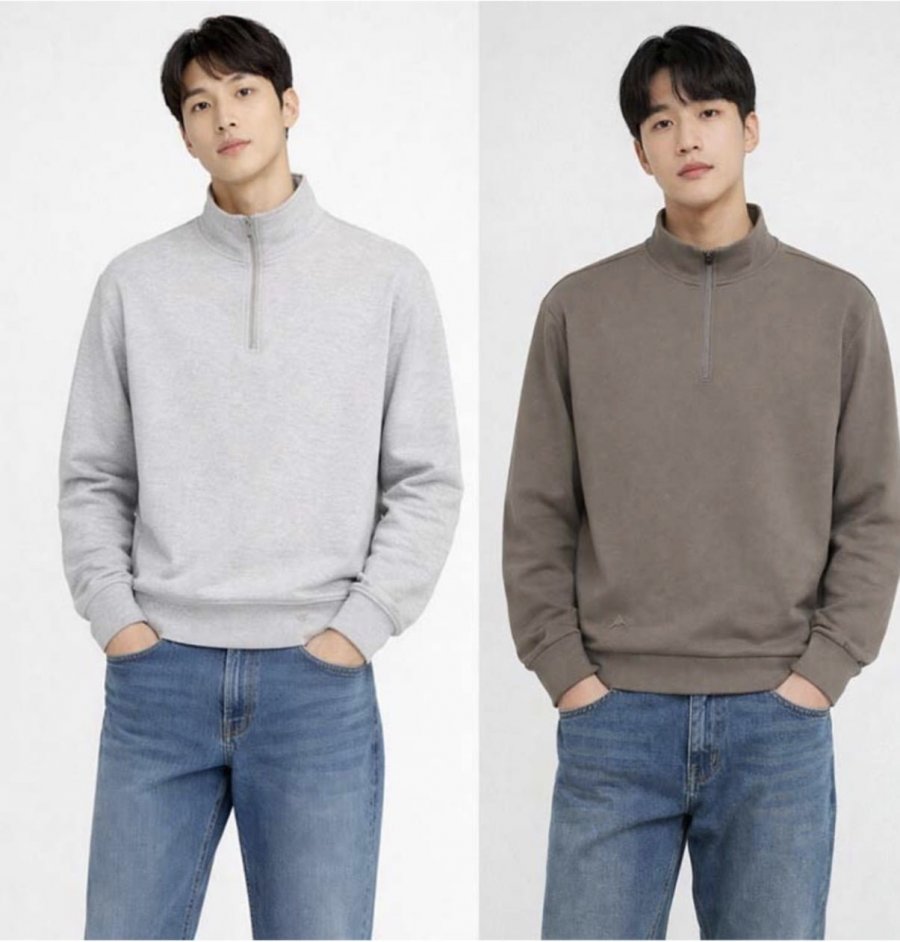 5 kiểu áo nỉ khóa nửa nửa nam và nữ NEPA