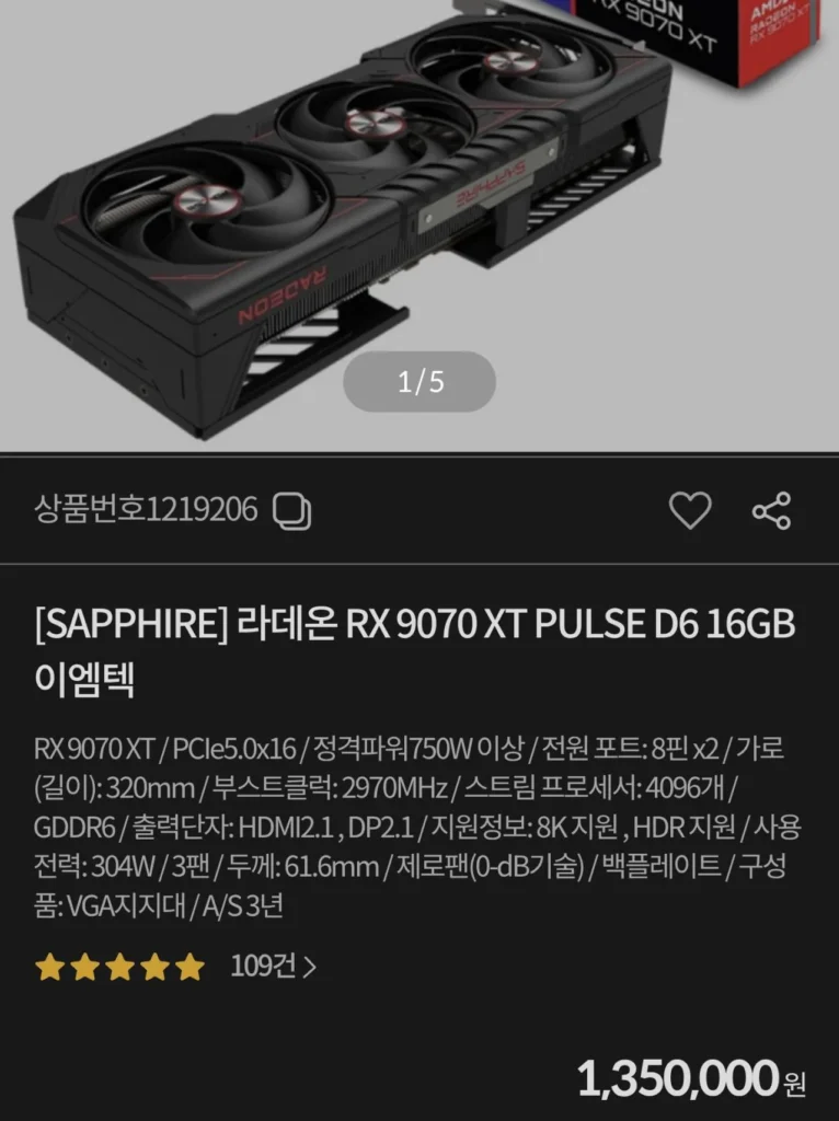 Bộ sưu tập thân card đồ họa Radeon