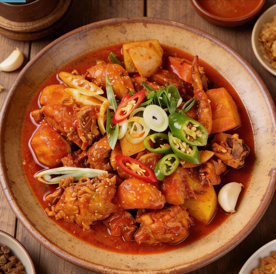 Chân gà Bokkeumtang gà