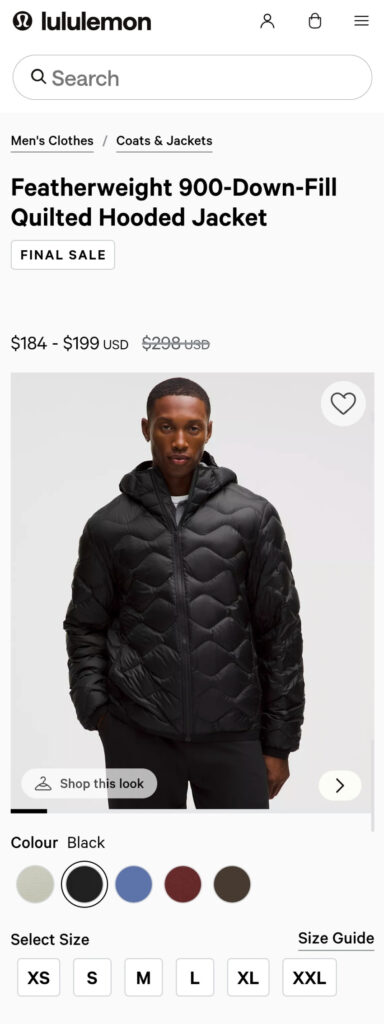 Áo khoác có mũ trùm đầu bằng lông vũ hạng lông 900