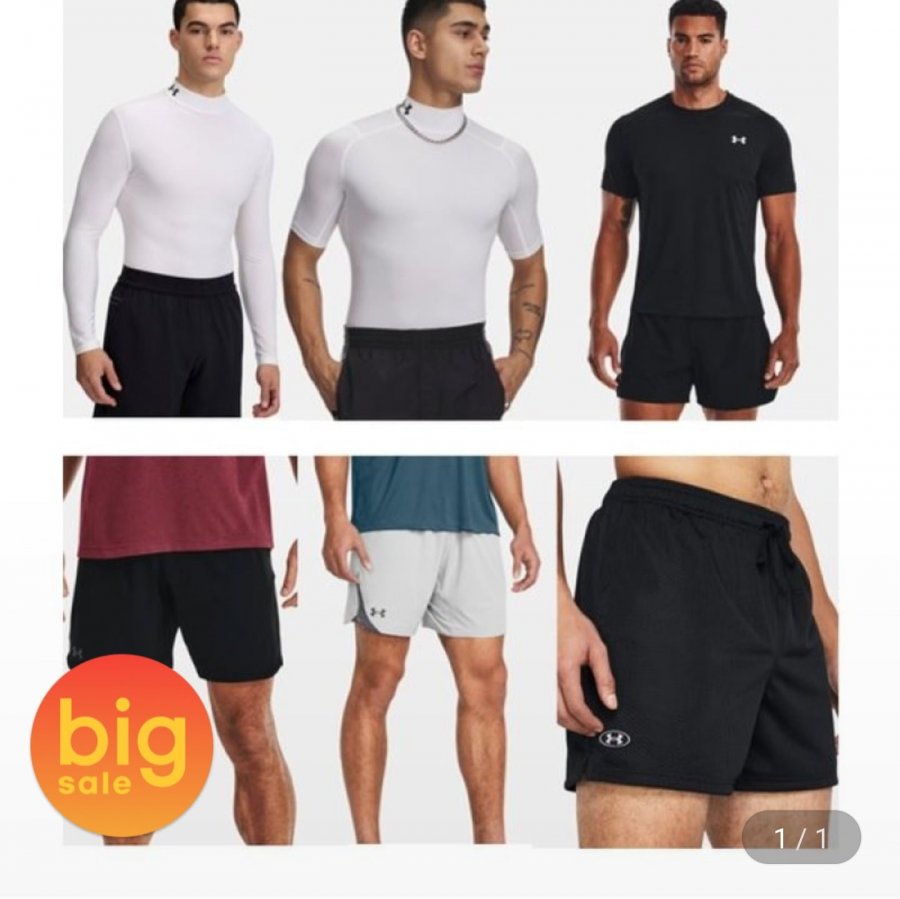 Bộ sưu tập giá đồng phục quần áo thể thao Under Armor ngắn tay quần short