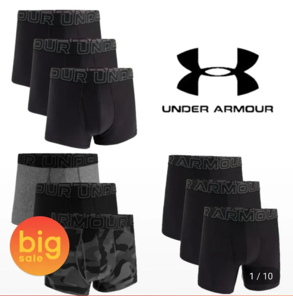 Bộ 3 món đồ lót nam Under Armour