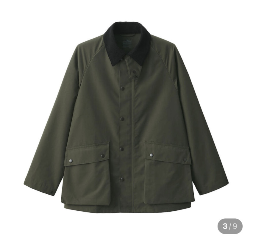 Áo khoác nhung cổ nhung chống thấm nước MUJI