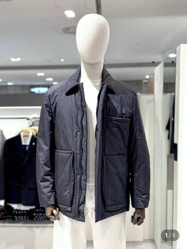 Áo liền quần có cổ màu xám mỏng cơ bản ZIKE Premium Thin Down