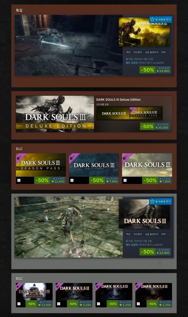 Giảm giá nhượng quyền thương mại Dark Souls 50%