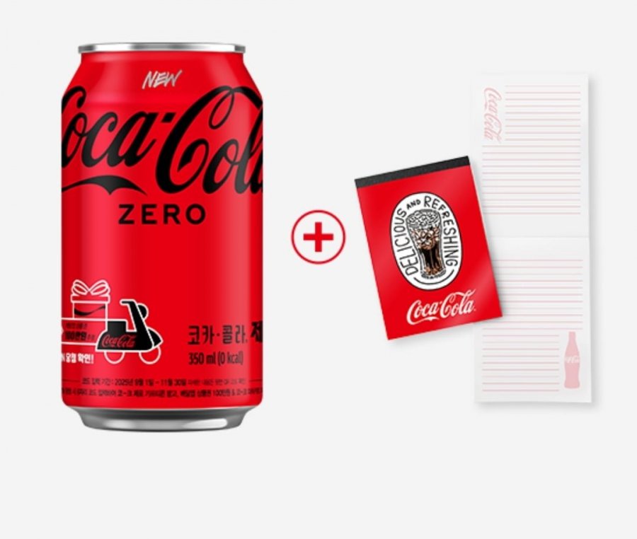 Coke Zero 350CAN X24 + Giấy ghi nhớ Coca-Cola
