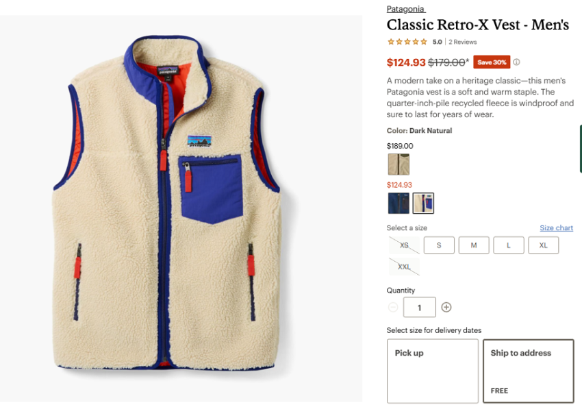 Patagonia Retro-X Màu tối tự nhiên tốt nhất