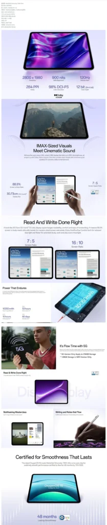 New One Plus Pad Go 2 8/256 12.1 Máy tính bảng 5G Phiên bản toàn cầu