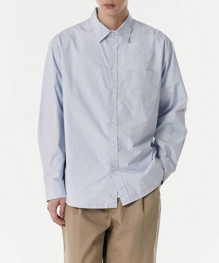 Áo sơ mi poplin giặt thoải mái tiêu chuẩn