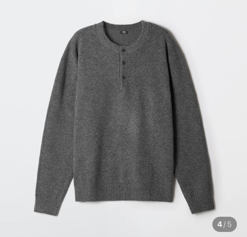 Áo len cổ spao henley 1,9 feet