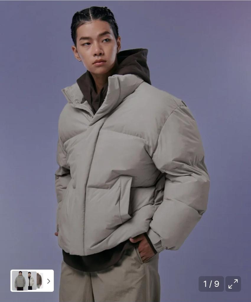 Áo khoác đệm ngắn phồng hàng ngày không chuẩn