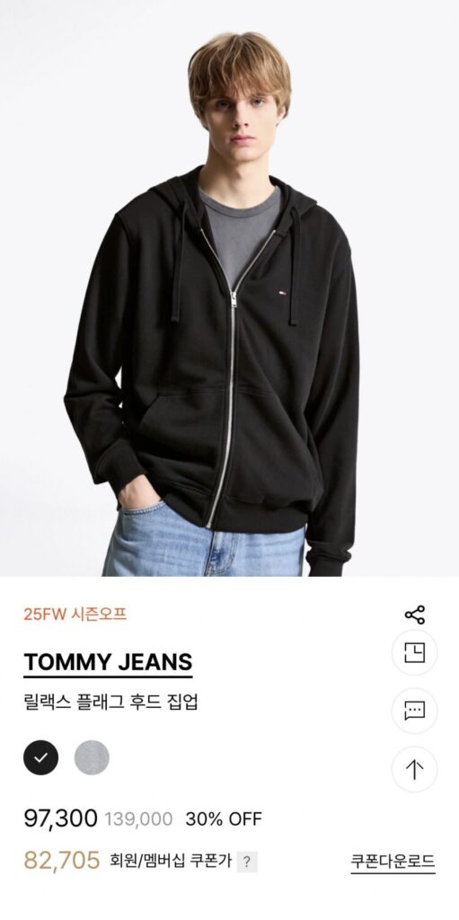 Tommy Jeans Relax Flag có mũ trùm đầu có khóa kéo