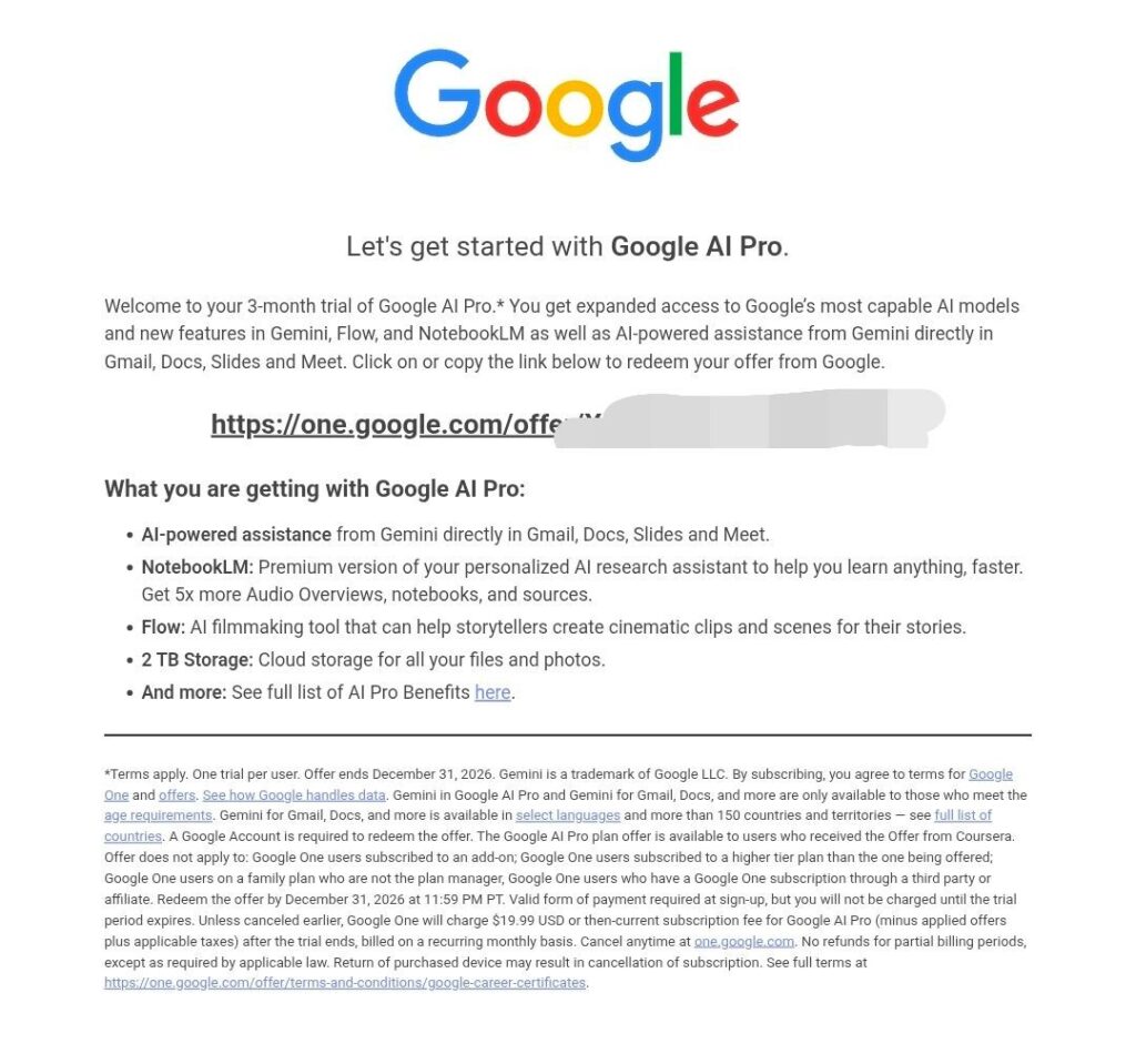 Link upload lại) Gemini Pro + 2TB dùng thử miễn phí 3 tháng