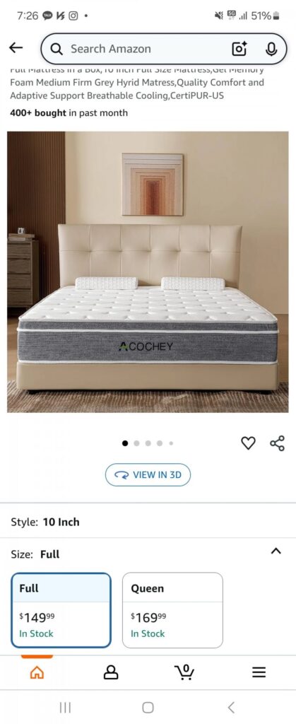 Nệm dạng cuộn cỡ Queen