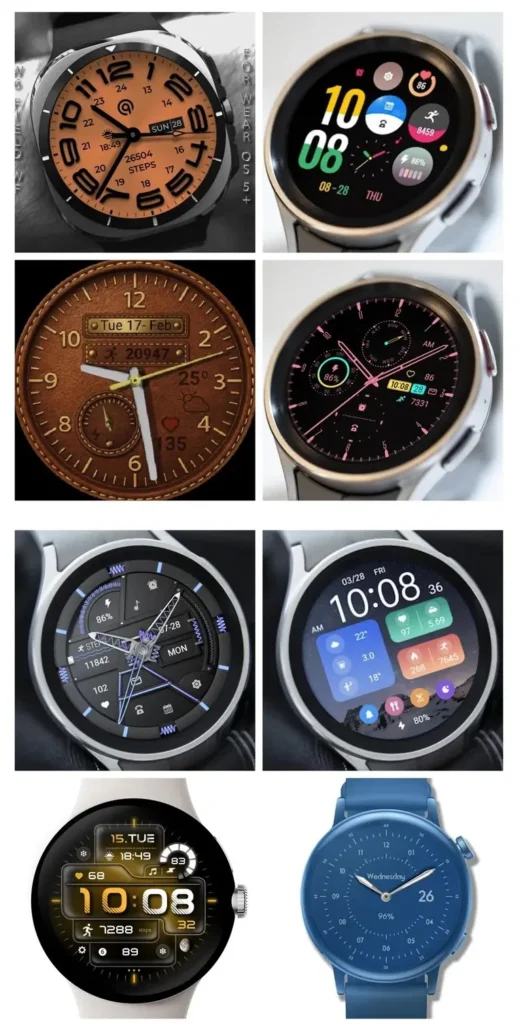 8 mặt đồng hồ trong đó có Galaxy Watch W6 Field