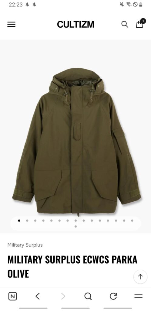 Giảm giá thêm cho áo parka và cuốc của Miltech ECWCS