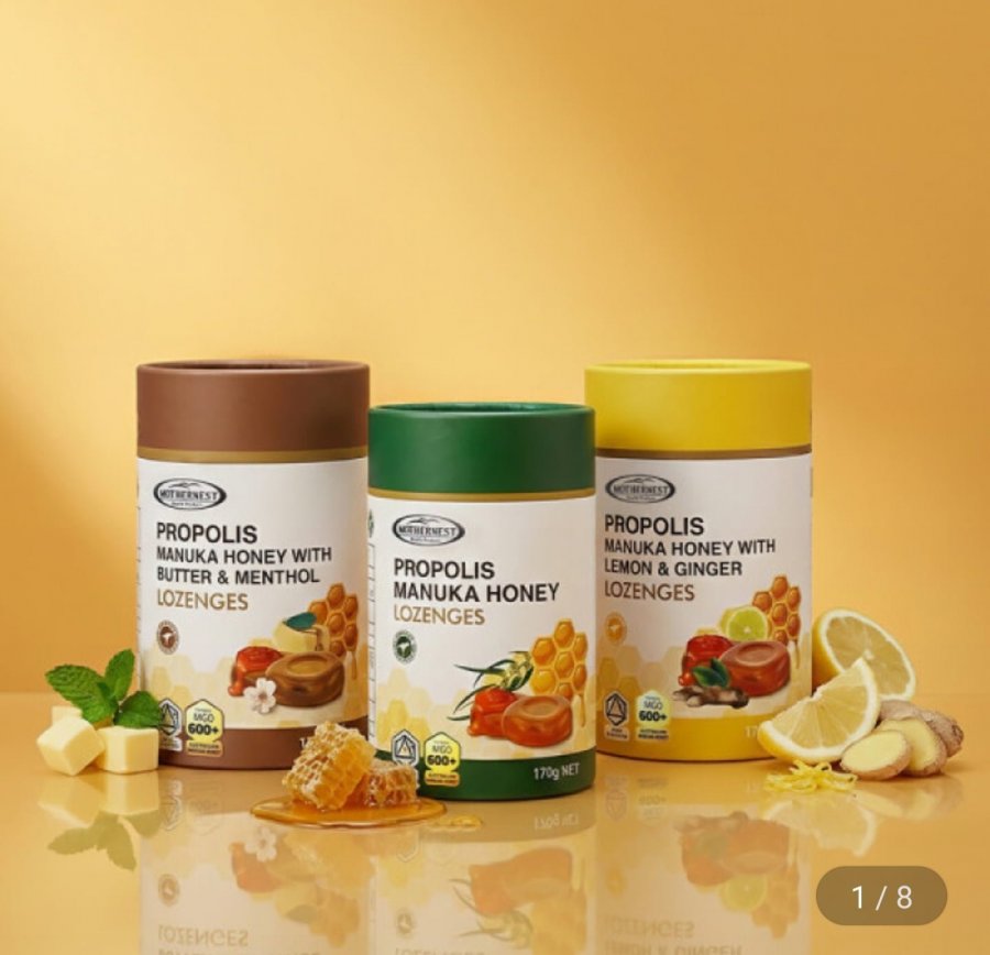 Kẹo ngậm keo ong Manuka mật ong Mothernest Úc 170g