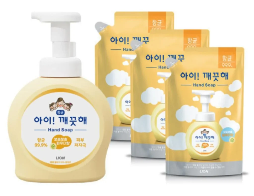 Nước rửa tay iClean 1 hộp 490ml + 3 hộp nạp 450ml