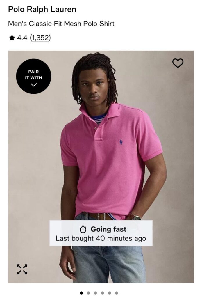 Áo sơ mi polo lưới vừa vặn cổ điển dành cho nam màu hồng