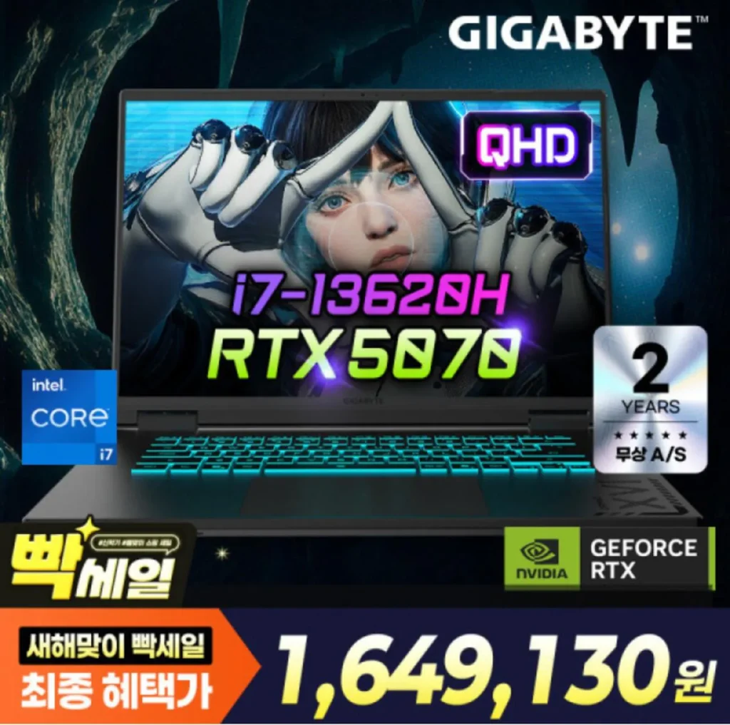 [Sách chơi game tiết kiệm chi phí] 13620H + 5070 + D5 16GB + 1TB