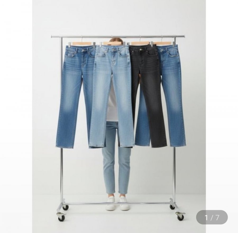 Quần denim vải thun bốn chiều Polham thẳng/ côn/ bán rộng