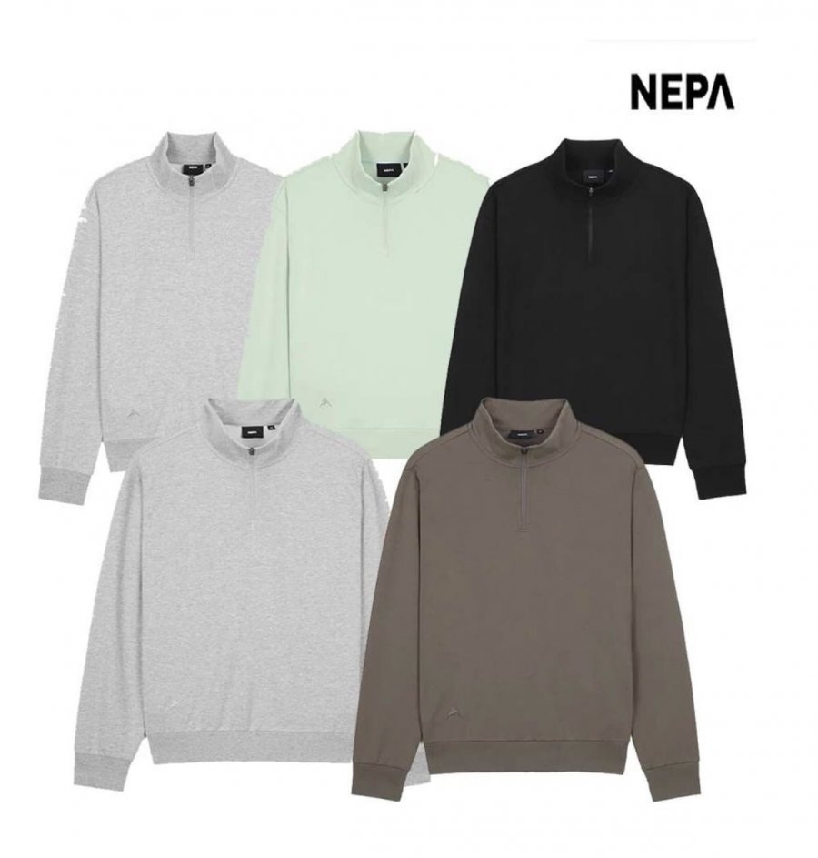 5 kiểu áo nỉ khóa nửa nửa nam và nữ NEPA